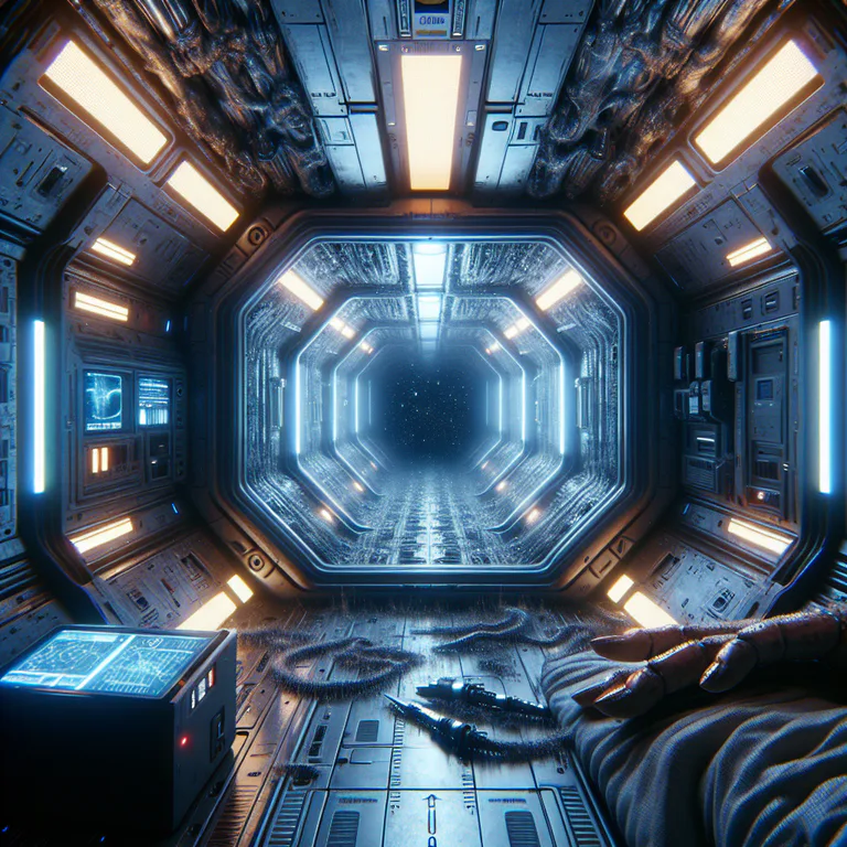 The Signal Inside the Hull — Sci-fi horror cover