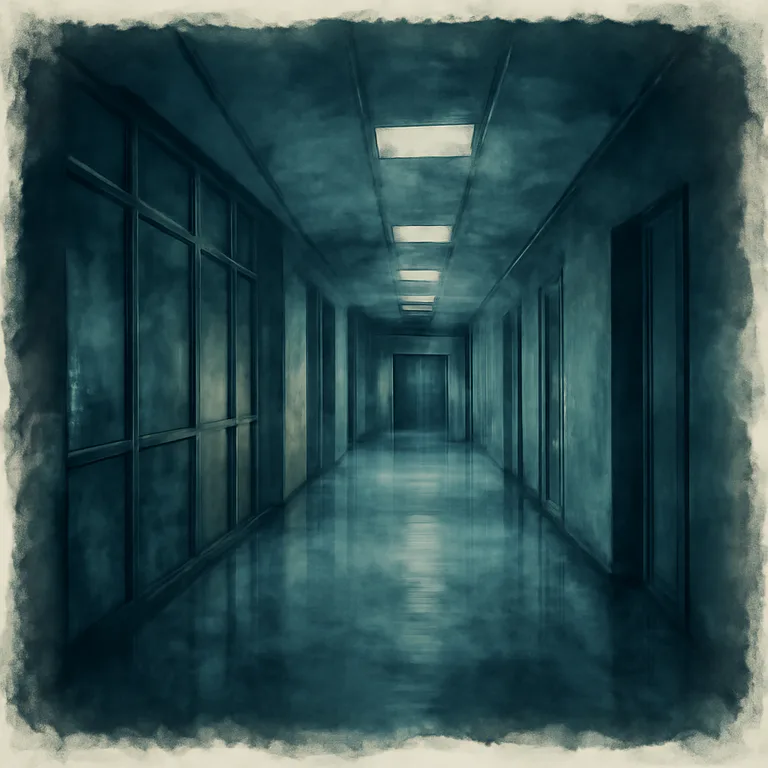 Glass Hallways at 8:07 — Liminal spaces cover