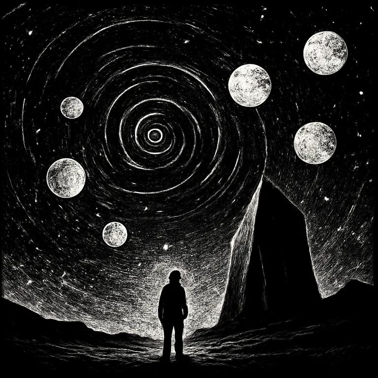 Seven Moons in the Quiet House — Cosmic horror cover